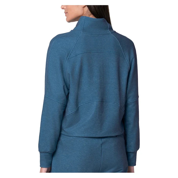 Women's 1/4 Zip Heather Long Sleeve Top