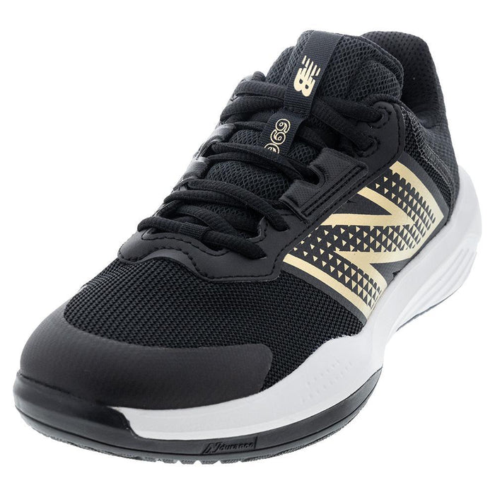 Women's 696v6 B Width Court Shoes Black and White