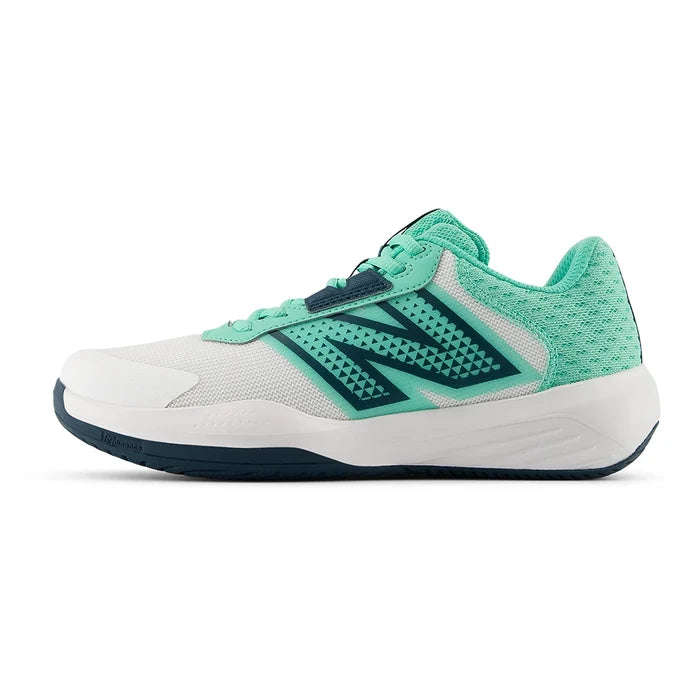 Women's 696v6 B Width Court Shoes White and Deep End