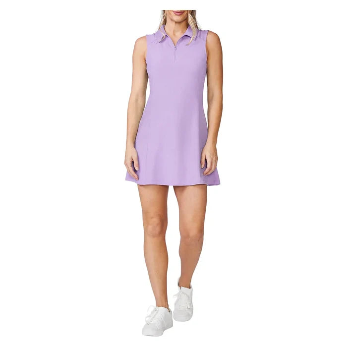 Women's Active Dress with Collar Violet Flame