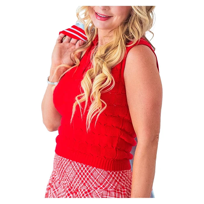 Women's Anna Sweater Top Red