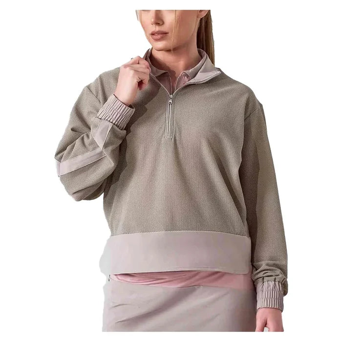 Women's Baila Half Zip Top Latte