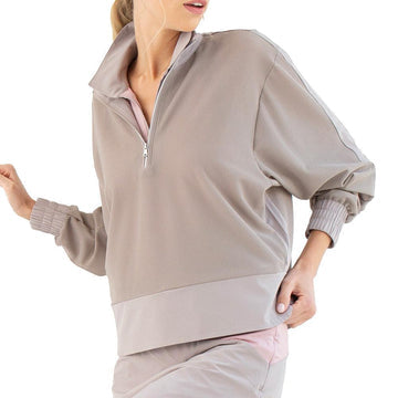 Women's Baila Half Zip Top Latte