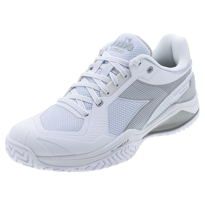 Women's Blushield Torneo 3 Court Shoes White and Silver