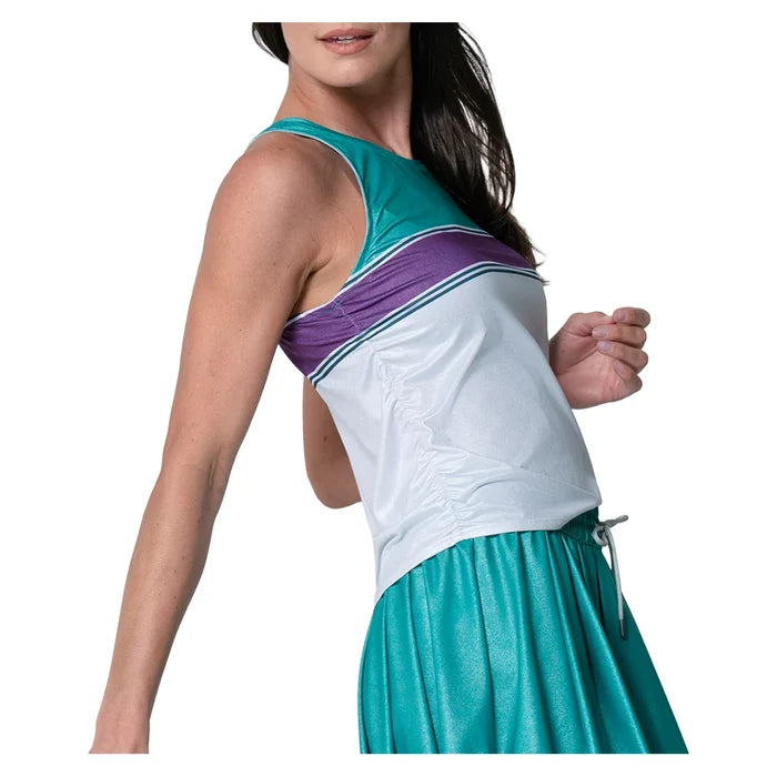 Women's Chroma Stripe Cinch Tank White