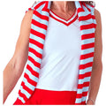 Women's Claire Tank White and Red