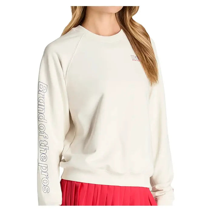 Women's Classic Crew Sandrift and Varsity Red