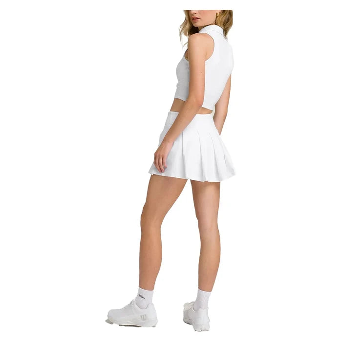 Women's Classic Pleated Mini Skort Bright White