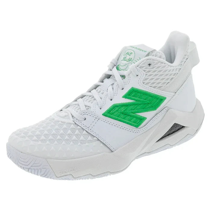 Women's Coco CG2 B Width Court Shoes White and Green Apple
