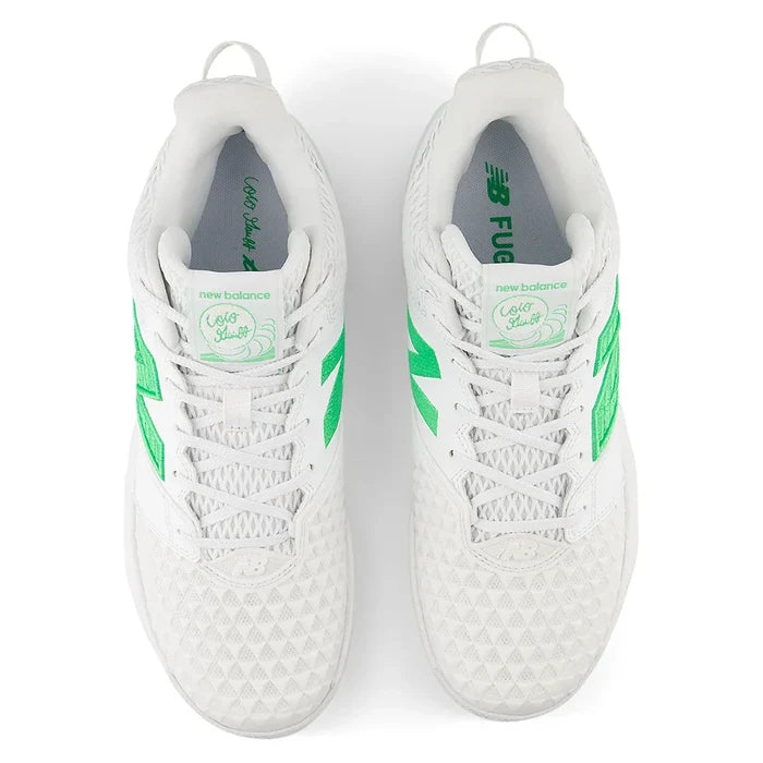 Women's Coco CG2 B Width Court Shoes White and Green Apple
