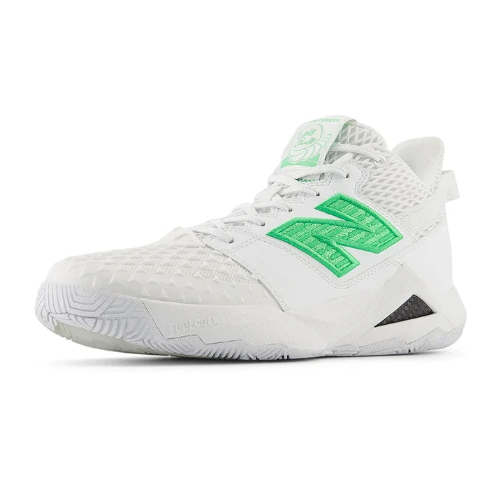 Women's Coco CG2 B Width Court Shoes White and Green Apple