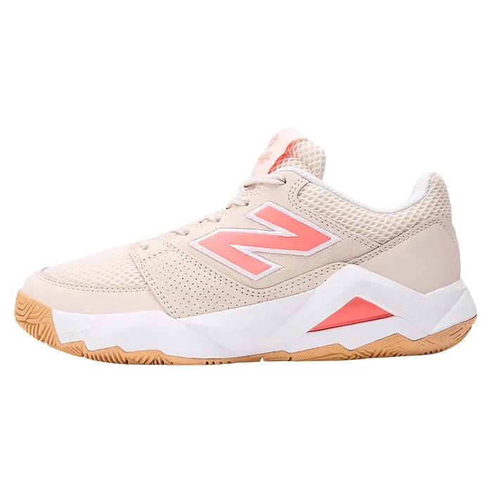 Women's Coco Delray B Width Court Shoes Bisque and Urgent Red