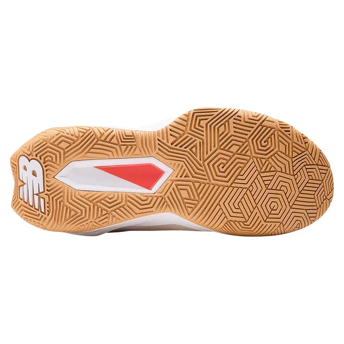 Women's Coco Delray B Width Court Shoes Bisque and Urgent Red