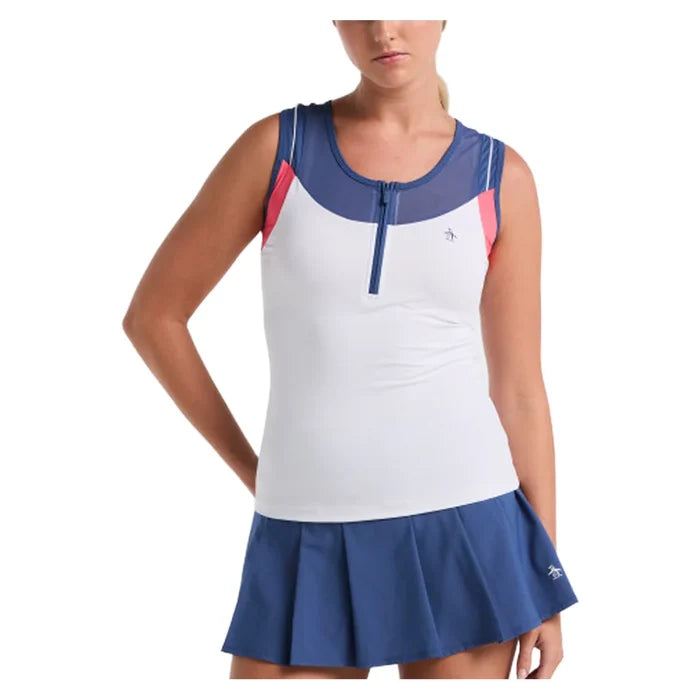 Women's Color Block Tank Bright White