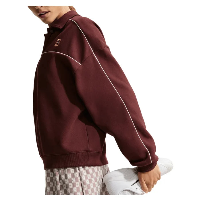 Women's Court Collection Long Sleeve Fleece Top, Nike, Pickleball Express, IU3253-H26-5