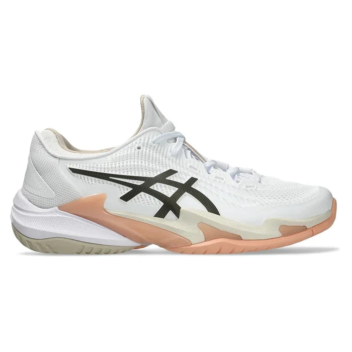 Women's Court FF 3 Shoes White and Black Coffee