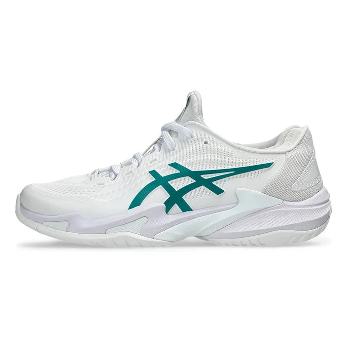 Women's Court FF 3 Shoes White and Pitch Green