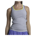 Women's Court Rib Racerback Tank Heather Grey, Lucky In Love, Heather Grey, Pickleball Express, CX186-080-HEATHER-GREY-1
