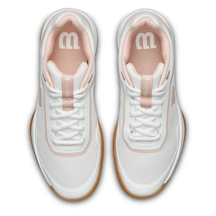 Women's CourtGlide Court Shoes White and Cameo Rose