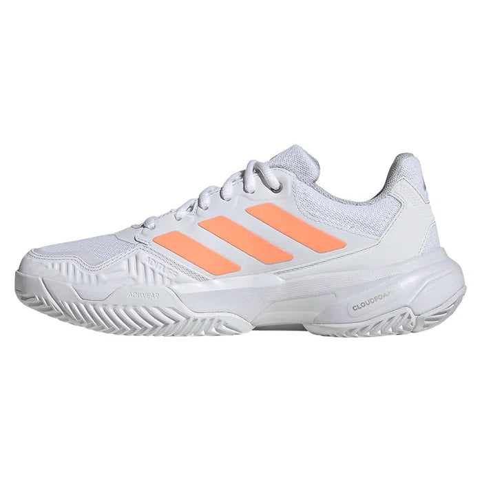 Women's CourtJam Control 3 Shoes Core White and Beam Orange
