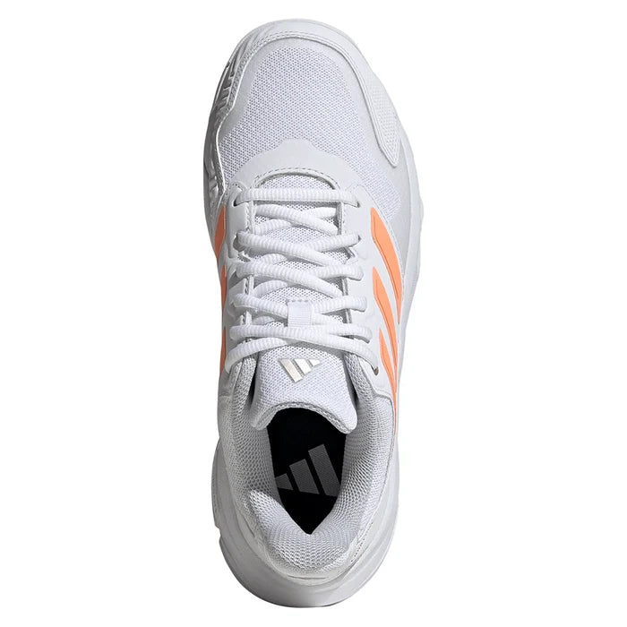 Women's CourtJam Control 3 Shoes Core White and Beam Orange