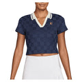 Women's Dri-FIT Court Collection Cropped Polo Midnight Navy and Sail