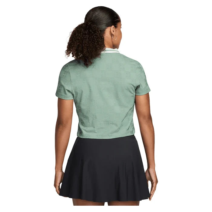 Women's Dri-FIT Court Collection Cropped Polo Steam and Barely Green