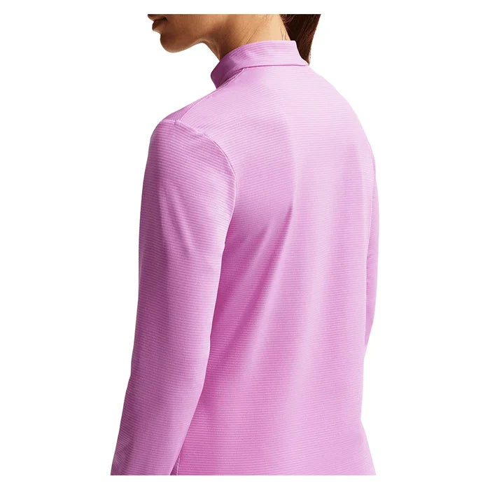 Women's Dri-FIT UV Victory Half-Zip Top Lt Magenta and White