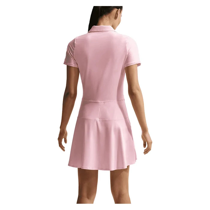 Women's Dri-FIT Victory Polo Dress Pink Foam and White