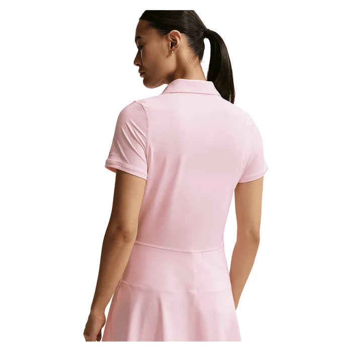 Women's Dri-FIT Victory Polo Dress Pink Foam and White