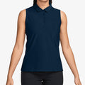 Women's Dri-Fit Victory Sleeveless Polo Armory Navy and White