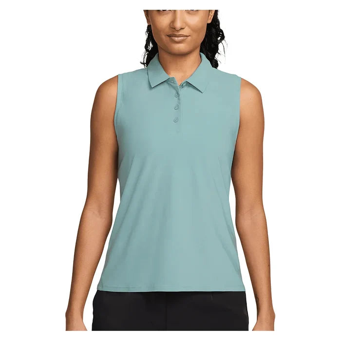 Women's Dri-FIT Victory Sleeveless Polo Cannon and White