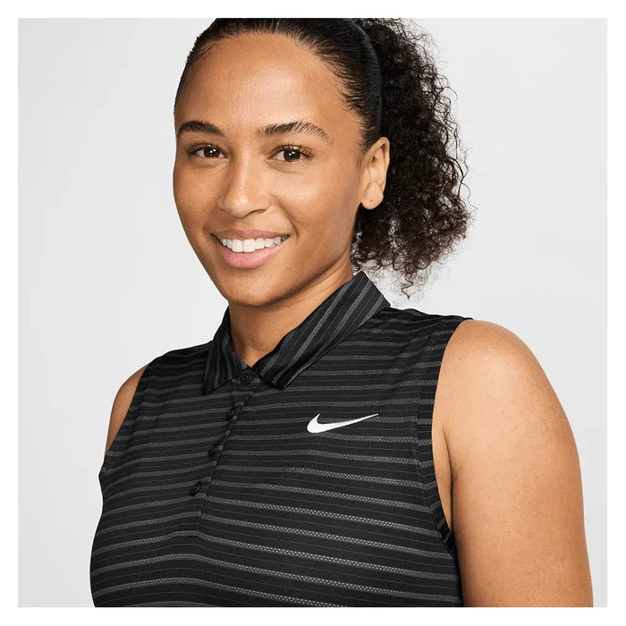 Women's Dri-Fit Victory Sleeveless Striped Polo