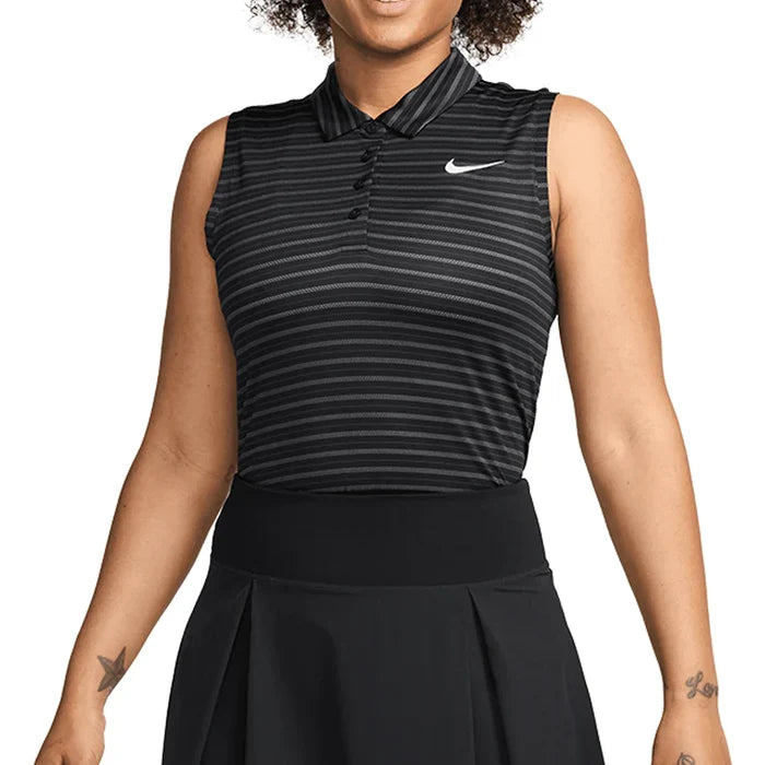 Women's Dri-Fit Victory Sleeveless Striped Polo