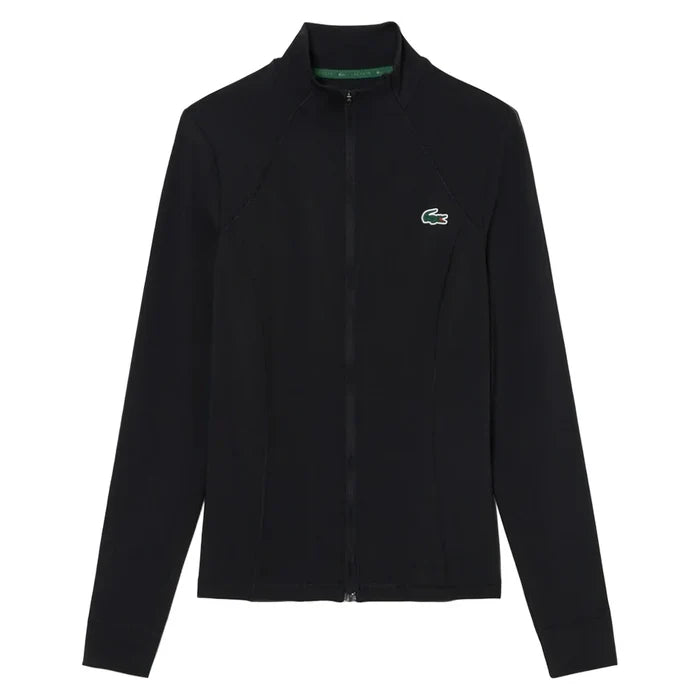 Women's Essentials Tennis Demi-Zip Top Black-Apparel-Lacoste-SF0145-031-2-Tennis Express