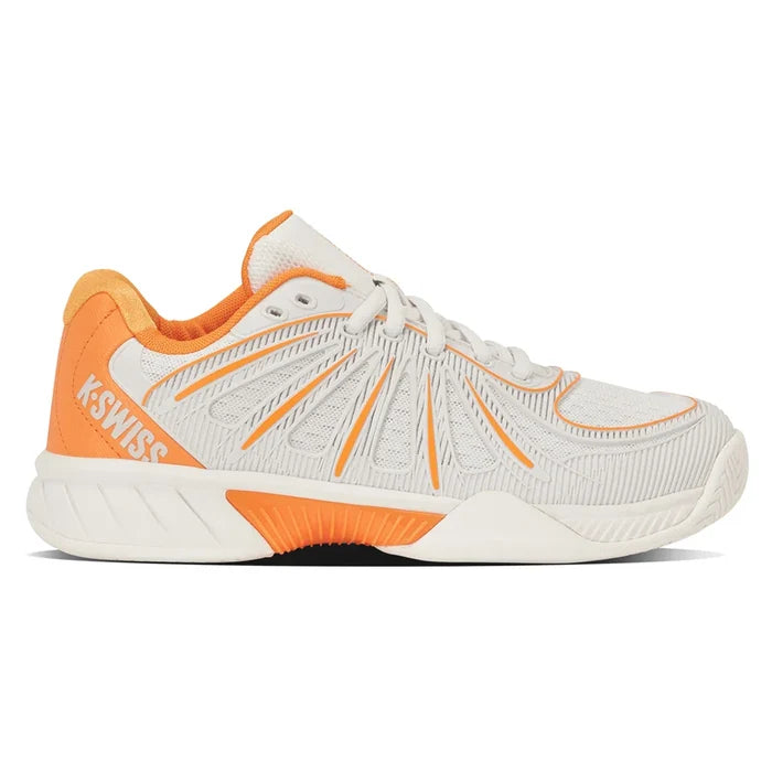 Women's Express Light 2 Wide Pickleball Shoes Blanc de Blanc and Blazing Orange