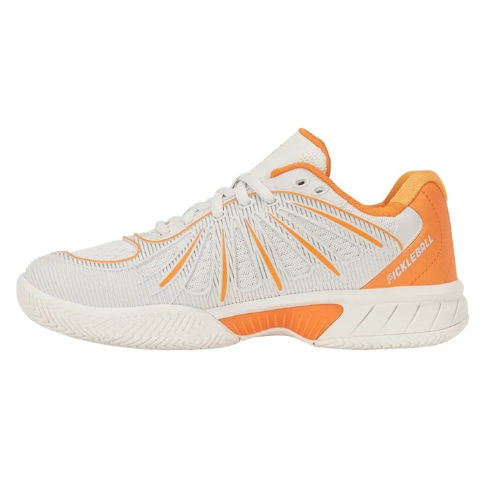 Women's Express Light 2 Wide Pickleball Shoes Blanc de Blanc and Blazing Orange