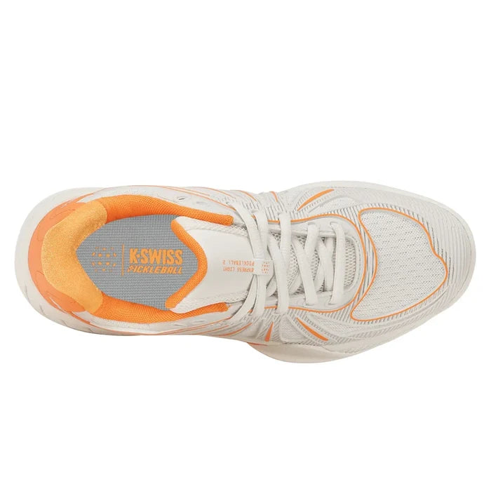 Women's Express Light 2 Wide Pickleball Shoes Blanc de Blanc and Blazing Orange
