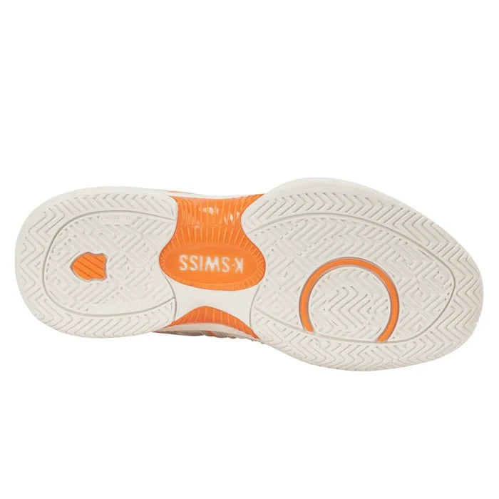 Women's Express Light 2 Wide Pickleball Shoes Blanc de Blanc and Blazing Orange