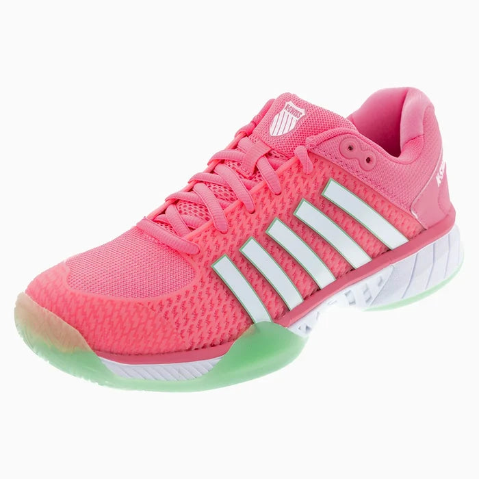 Women's Express Light Pickleball Shoes Neon Pastel Pink and White