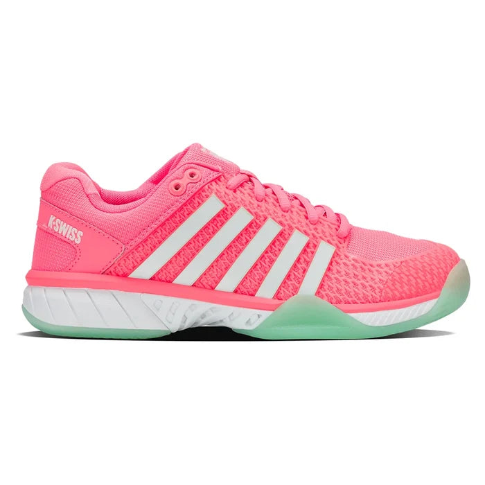 Women's Express Light Pickleball Shoes Neon Pastel Pink and White