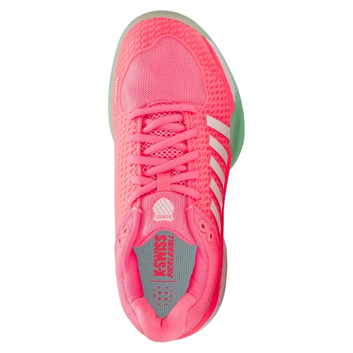 Women's Express Light Pickleball Shoes Neon Pastel Pink and White