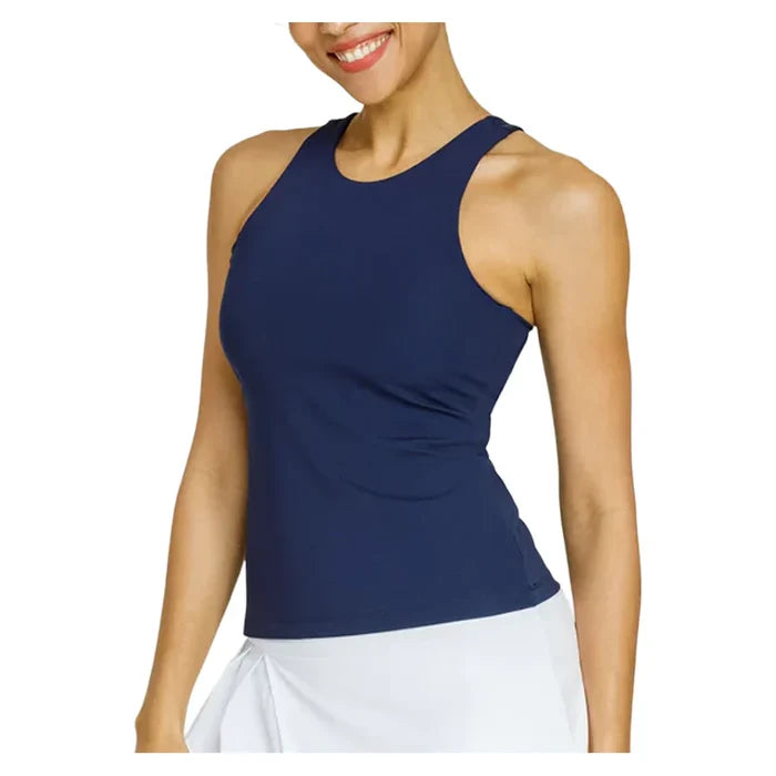 Women's Foundation Hi-Neck Tank Navy Blue