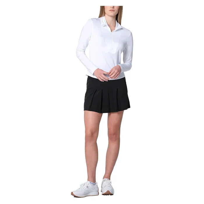 Women's Free Play Zip Long Sleeve Top White