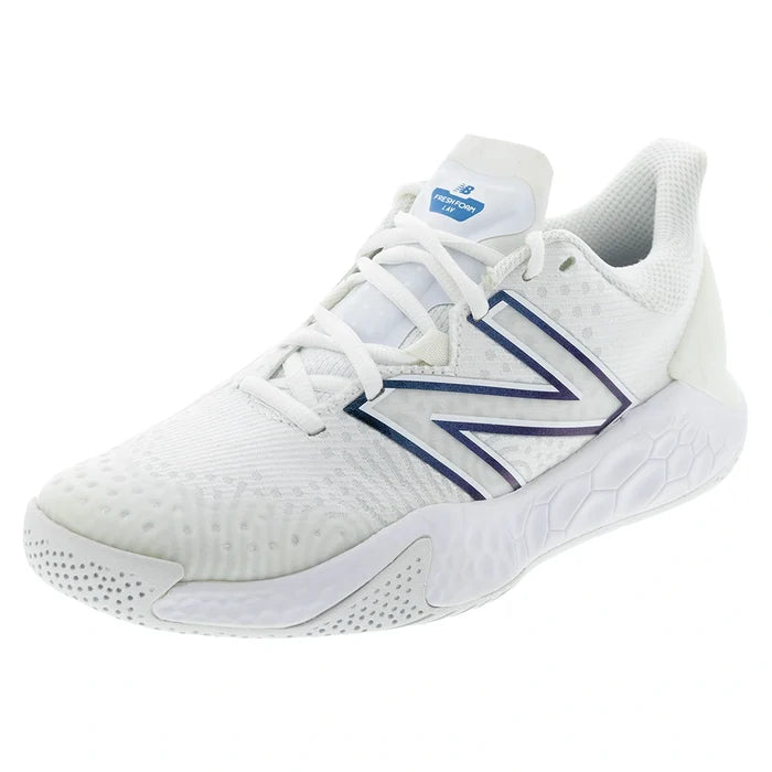 Women's Fresh Foam Lav V2 D Width Court Shoes White and Laser Blue