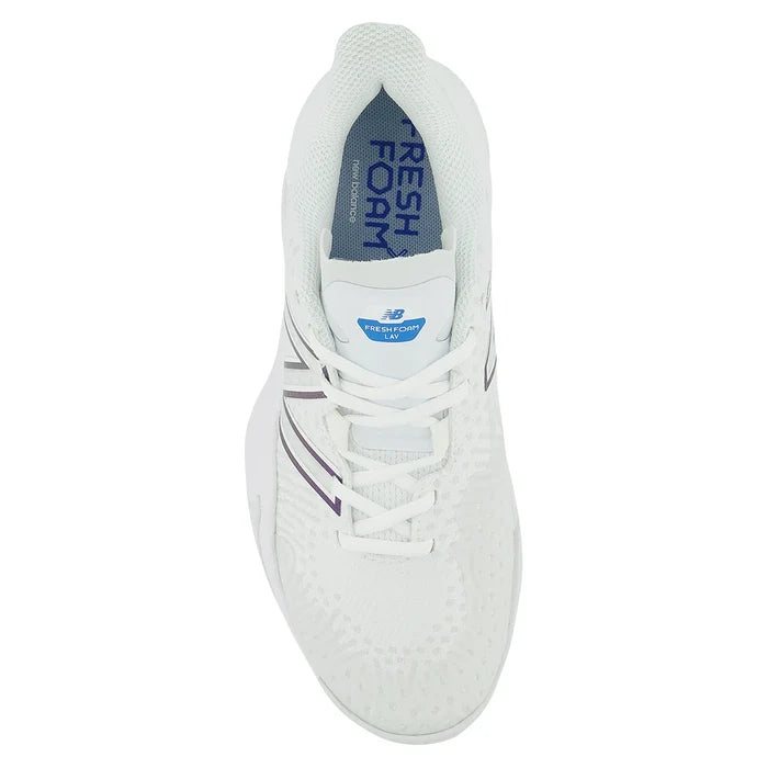 Women's Fresh Foam Lav V2 D Width Court Shoes White and Laser Blue