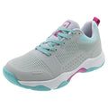Women's Fresh Shot Miami Pickleball Court Shoes Grey and Turquoise