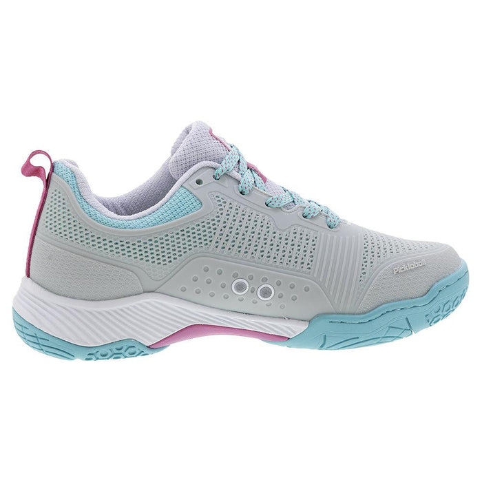 Women's Fresh Shot Miami Pickleball Court Shoes Grey and Turquoise