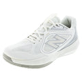 Women's FuelCell 796v5 2E Width Court Shoes Sea Salt and Metallic Silver 877 C