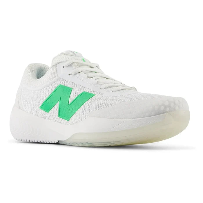 Women's FuelCell 996v6 B Width Court Shoes White and Green Apple